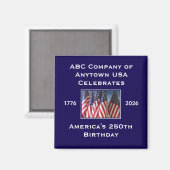 アメリカ独立250周年記念USA愛国フラッグ マグネット (正面/裏面)