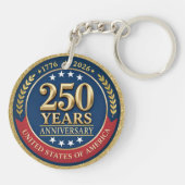 アメリカ独立250周年記念USA愛国 | 1776–2026 キーホルダー (裏面)