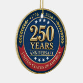 アメリカ独立250周年記念USA愛国 | 1776–2026 セラミックオーナメント (右)