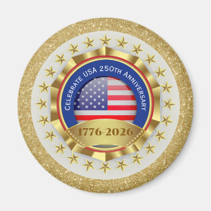 アメリカ独立250周年記念USA愛国 1776–2026 マグネット