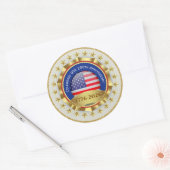 アメリカ独立250周年記念USA愛国 | 1776–2026 ラウンドシール (封筒)