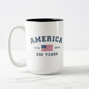 アメリカ独立250周年 アメリカ合衆国 フラッグ 7月4日 ツートーンマグカップ