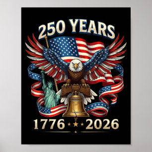 アメリカ独立250周年 アメリカ合衆国 4th of July ポスター