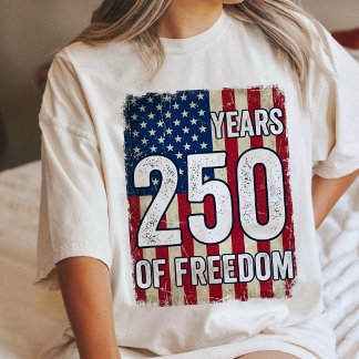 アメリカ独立250周年 アメリカ国旗 トライブレンドTシャツ
