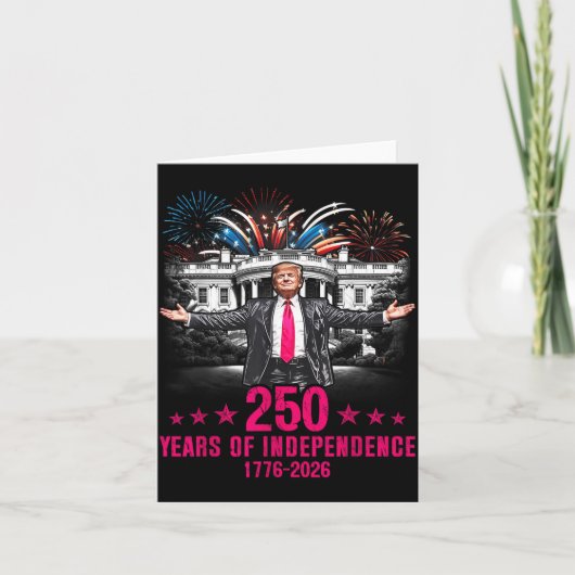 アメリカ独立250周年 アメリカ国旗 250周年 カード (正面)