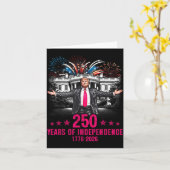 アメリカ独立250周年 アメリカ国旗 250周年 カード (黄色い花)