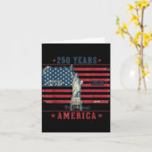 アメリカ独立250周年 アメリカ 1776-2026 カード (黄色い花)