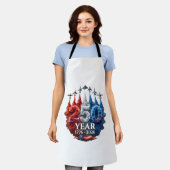 アメリカ独立250周年 アメリカ 4th of July 愛国 エプロン (着用した状態)