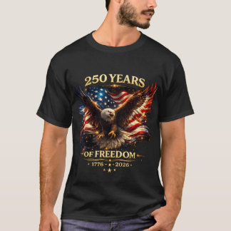 アメリカ独立250周年 イーグル 愛国 Tシャツ