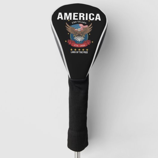 アメリカ独立250周年 イーグル 1776 2026 愛国 ゴルフヘッドカバー (正面)