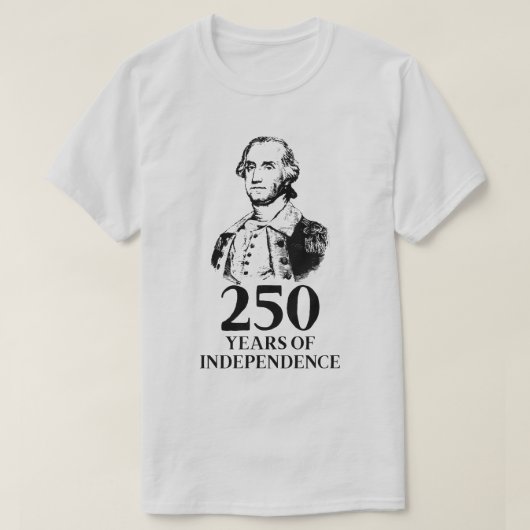 アメリカ独立250周年 ジョージ・ワシントン Tシャツ (デザイン正面)