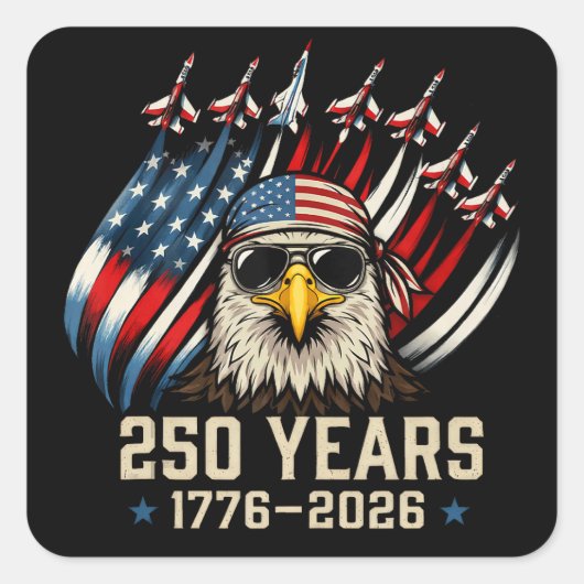 アメリカ独立250周年 スクエアシール (正面)