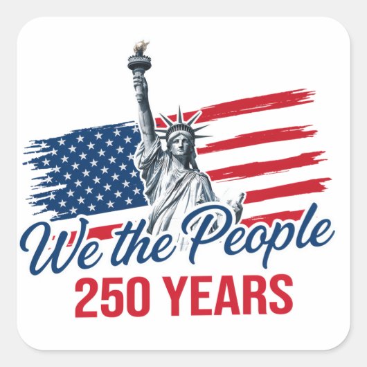 アメリカ独立250周年 スクエアシール (正面)