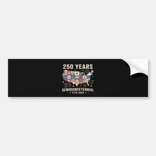 アメリカ独立250周年 バンパーステッカー (正面)