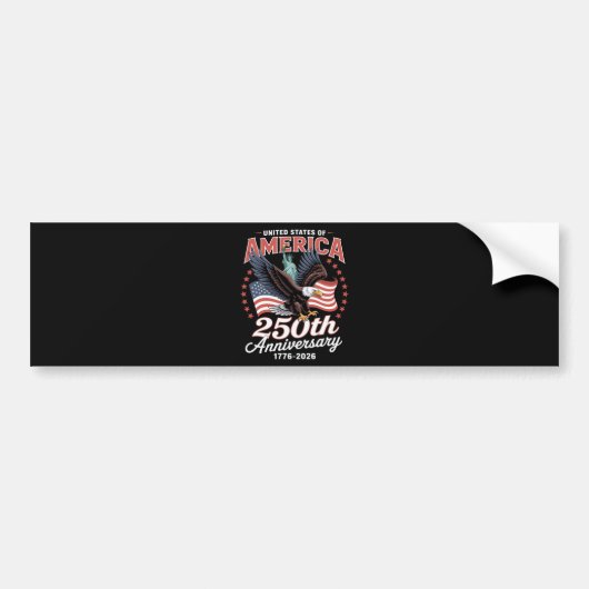 アメリカ独立250周年 バンパーステッカー (正面)