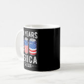 アメリカ独立250周年 ビール アメリカ国旗 7月4日 コーヒーマグカップ (正面左)
