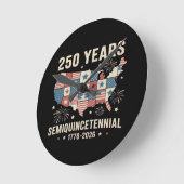 アメリカ独立250周年 ラウンド壁時計 (傾斜)