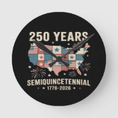 アメリカ独立250周年 ラウンド壁時計 (正面)