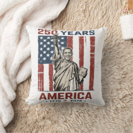 アメリカ独立250周年 リバティ像 オバマ 愛国 ストライプ クッション
