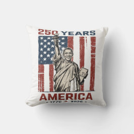 アメリカ独立250周年 リバティ像 オバマ 愛国 ストライプ クッション
