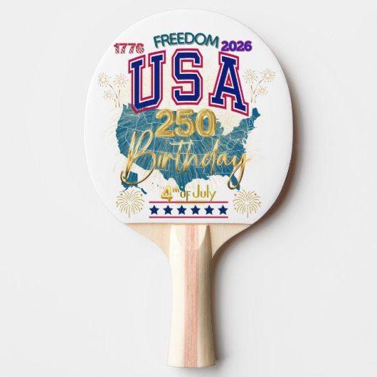 アメリカ独立250周年 卓球ラケット (正面)