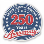 アメリカ独立250周年 愛国  シール (正面)