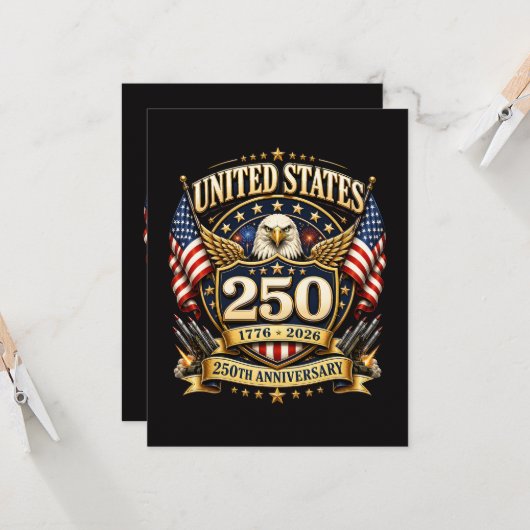 アメリカ独立250周年 招待状 (正面/裏面インサイチュ)