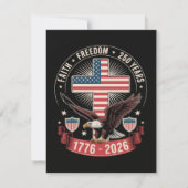 アメリカ独立250周年 祝祭 独立記念日 招待状 (裏面)