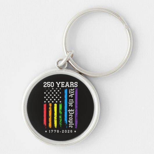 アメリカ独立250周年 米国LGBTプロ キーホルダー (正面)