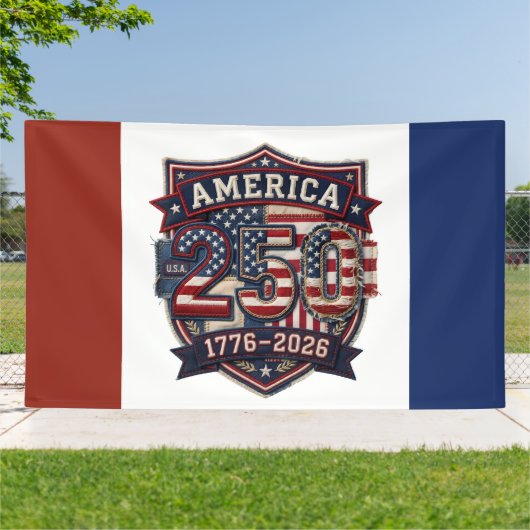アメリカ独立250周年 - 自由の250年を祝おう 横断幕 (外側)