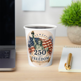 アメリカ独立250周年 - 自由の250年 アメリカ独立記念日 紙コップ