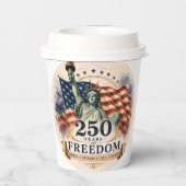 アメリカ独立250周年 - 自由の250年 アメリカ独立記念日 紙コップ (裏面)