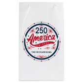 アメリカ独立250周年 赤白青USA スモールペーパーバッグ (裏面)