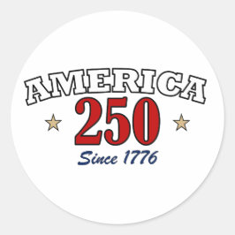 アメリカ独立250周年 1776年以来の愛国的な第4の7月 ラウンドシール