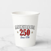 アメリカ独立250周年 1776年以来の愛国的な第4の7月 紙コップ (正面)