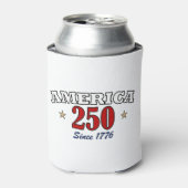 アメリカ独立250周年 1776年以来の愛国的な第4の7月 缶クーラー (缶正面)