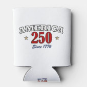 アメリカ独立250周年 1776年以来の愛国的な第4の7月 缶クーラー (裏面)
