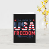 アメリカ独立250周年 1776年 2026年 アメリカ独立記念日 カード (黄色い花)