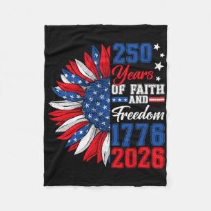 アメリカ独立250周年 1776年 2026年 フリースブランケット