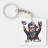 アメリカ独立250周年 1776 リンカーン エイブラハム キーホルダー (正面)