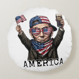 アメリカ独立250周年 1776 リンカーン エイブラハム ラウンドクッション