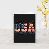 アメリカ独立250周年 1776-2026年 7月4日 カード (黄色い花)