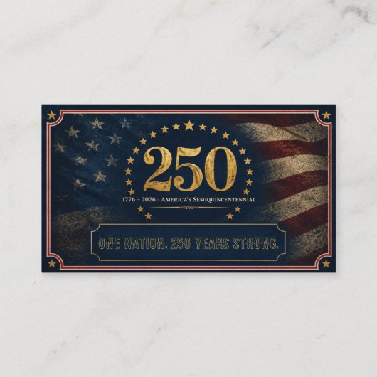 アメリカ独立250周年 | 1776-2026 アメリカの贈り物 名刺 (正面)