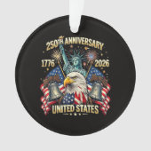 アメリカ独立250周年 1776-2026 アメリカ国旗 オーナメント (正面)