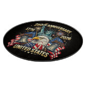 アメリカ独立250周年 1776-2026 アメリカ国旗 カッティングボード (角)
