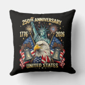 アメリカ独立250周年 1776-2026 アメリカ国旗 クッション (裏面)
