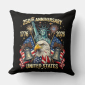 アメリカ独立250周年 1776-2026 アメリカ国旗 クッション (正面)