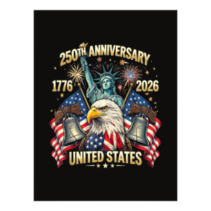 アメリカ独立250周年 1776-2026 アメリカ国旗 フォトプリント           