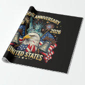 アメリカ独立250周年 1776-2026 アメリカ国旗 ラッピングペーパー (アンロールド)