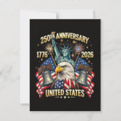 アメリカ独立250周年 1776-2026 アメリカ国旗 招待状 (正面)